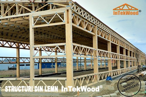 Hale industriale din lemn cu structuri InTekWood