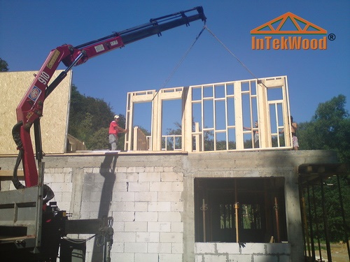 Mansarde din lemn tip cabana, mansarde cu 2 nivele, structuri din lemn InTekWood