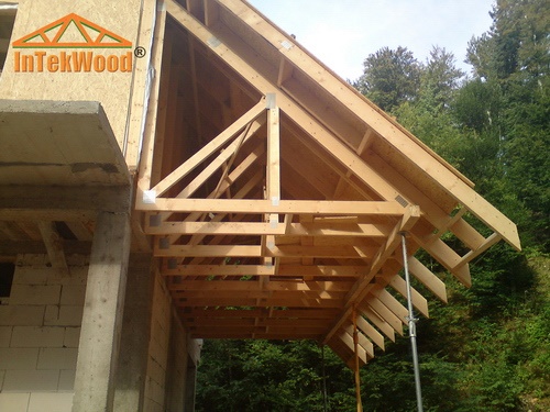 Mansarde din lemn tip cabana, mansarde cu 2 nivele, structuri din lemn InTekWood
