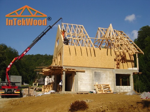 Mansarde din lemn tip cabana, mansarde cu 2 nivele, structuri din lemn InTekWood